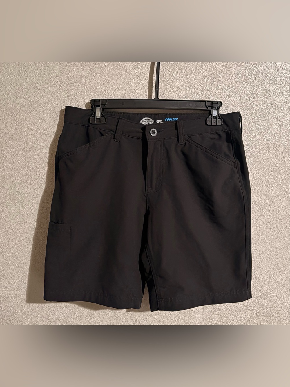Dickies Black Men's Cooling Temp IQ Button Up/Zip Up Shorts W/ Pockets